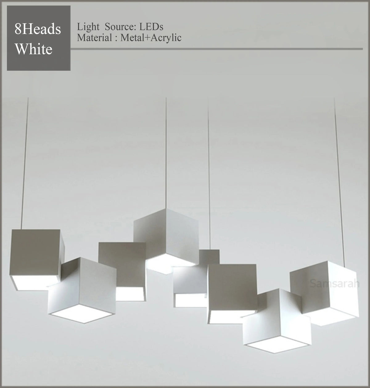 2024 Magic Cube Led Creative Pendant Light Ceilng Hanging Lamp for Dining Room Living Room Light Fixture Samsarah Lighting - vue 8 sur 10