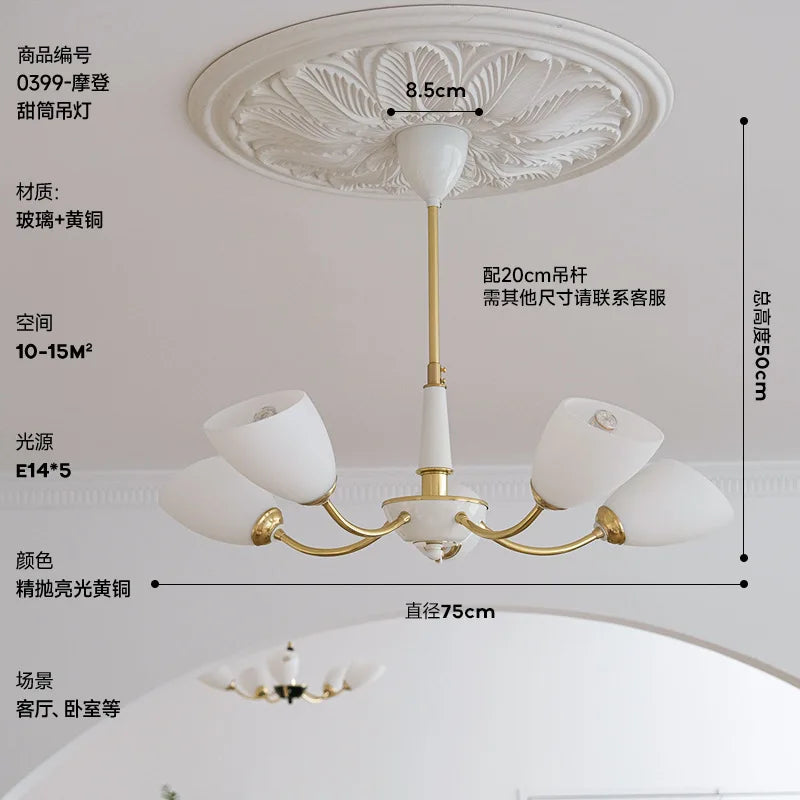 Modern nordic LED chandelier for elegant interiors - vue 11 sur 11