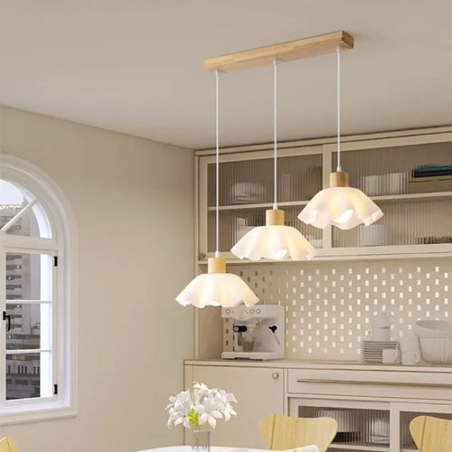Nordic retro Japanese style decorative LED flower ceiling light 2023 - vue 3 sur 11
