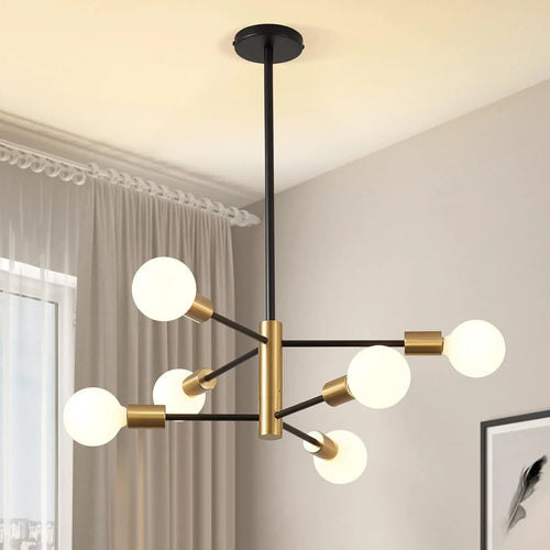 Modern Sputnik chandelier satellite pendant light 2/4/8 heads decoration - vue 4 sur 10