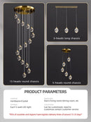 Modern high crystal chandelier for refined lighting