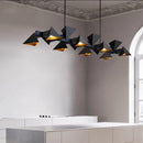 Modern decorative black metal designer chandelier for indoor use