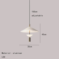 Modern indoor metal pendant light with soft illumination