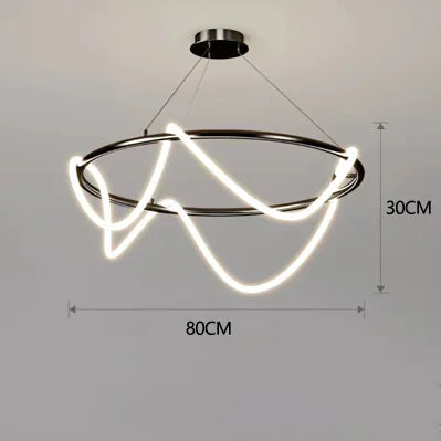 Minimalist designer chandelier for bar and dining space decor
