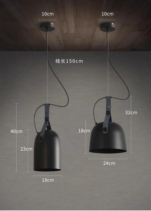 Minimalist Nordic pendant light for restaurant and bar - vue 7 sur 9