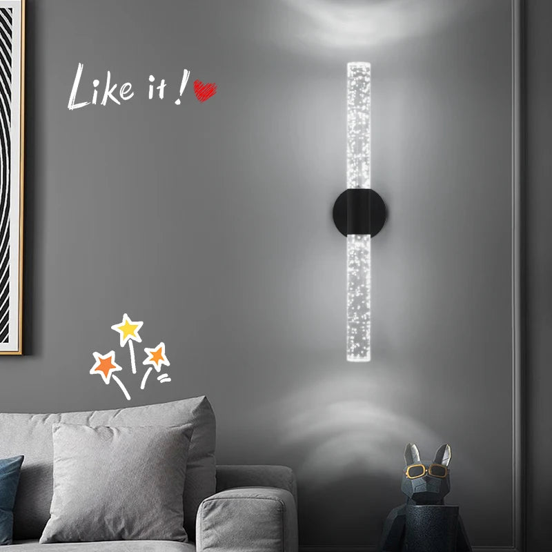 Nordic style minimalist LED acrylic bubble wall light - vue 3 sur 8