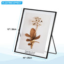 Set of 2 metal and glass photo frames for decoration