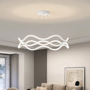 Nordic designer wave line chandelier with main light