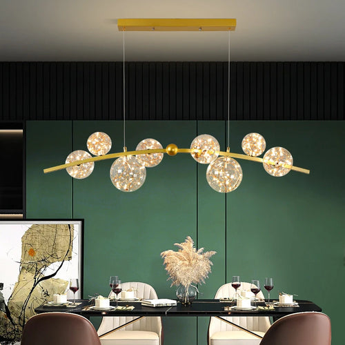 Nordic glass LED pendant light for interior decor