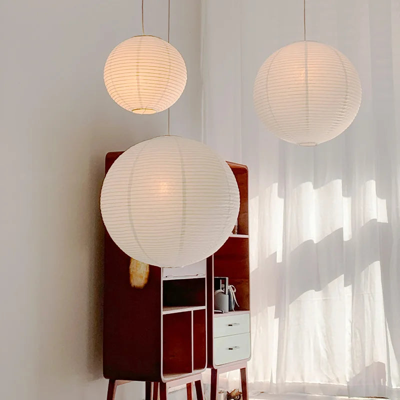Danish paper pendant light vintage design for interior decor