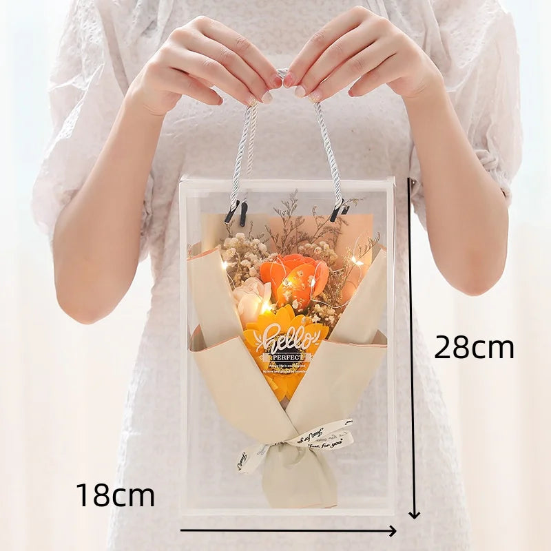Artificial rose bouquet gift for Valentine’s Day wedding decorations - vue 3 sur 11