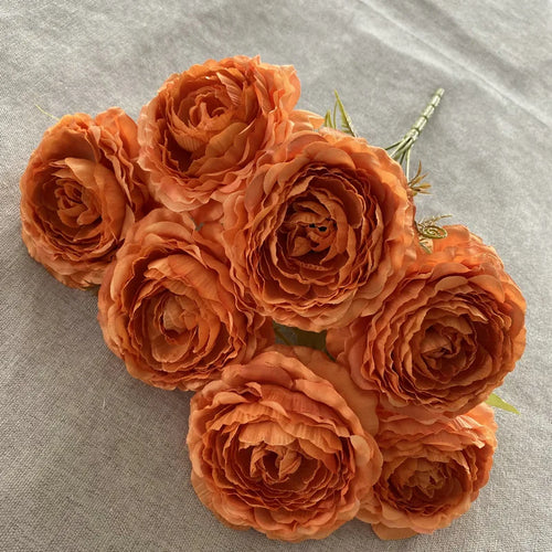 Artificial silk peony bouquet for floral decoration