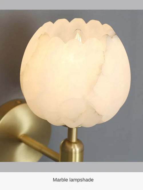 Minimalist luxury natural marble wall light - vue 6 sur 8