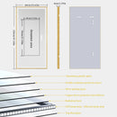 Illuminated mirror with gold frame and three-colour dimmable anti-fog LED lights