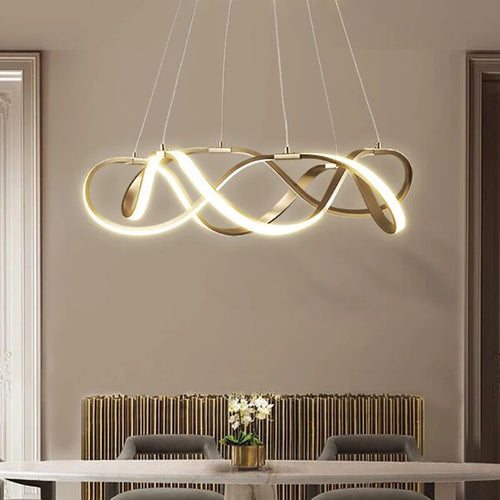 Modern Nordic style LED pendant chandelier - vue 5 sur 12
