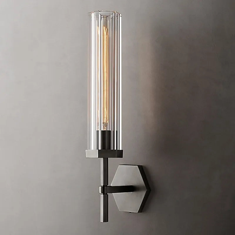 American luxury LED wall light with crystal and gold metal shade - vue 7 sur 11