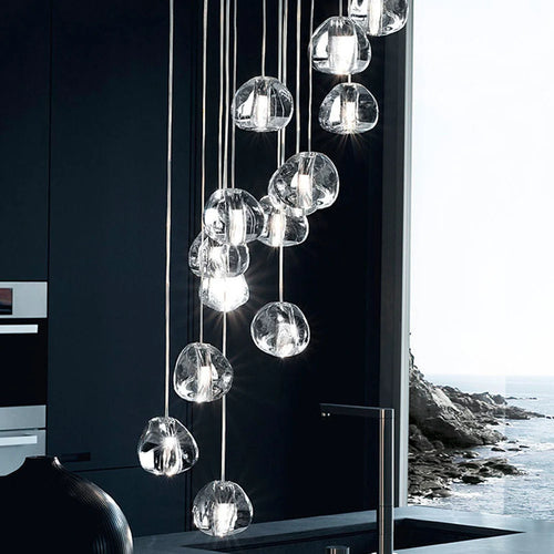 Modern crystal pendant light for stylish illumination - vue 2 sur 15