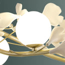 Nordic glass ginkgo LED pendant light