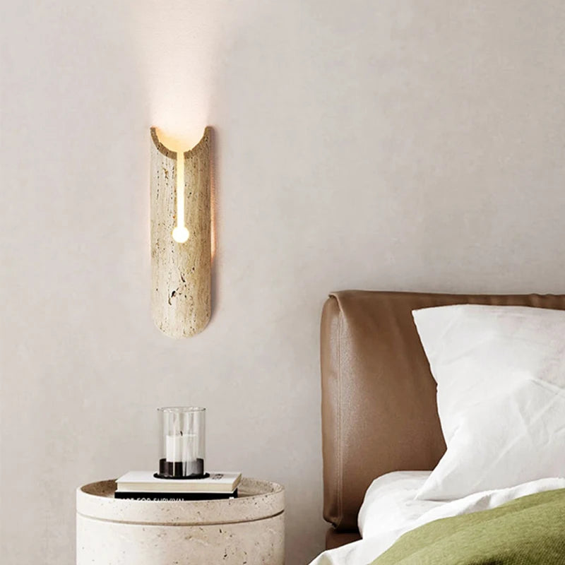 Modern minimalist stone wall light for home and hallway