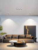 Mini anti-glare surface mounted LED projector for indoor use