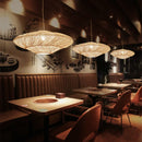 Japanese rattan UFO pendant light for modern decor