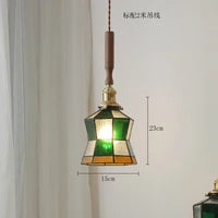 Nordic style stained glass pendant light for industrial lighting