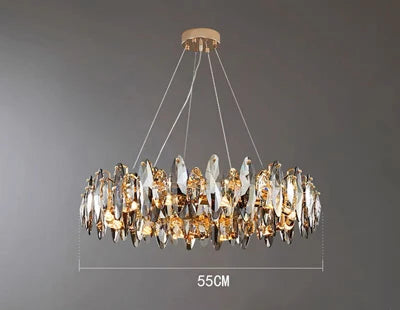 Vintage art deco crystal chandelier for indoor lighting - vue 11 sur 11
