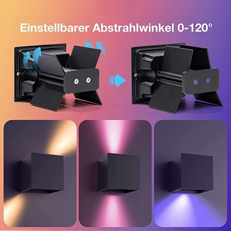 Smart outdoor wall light with RGB and CCT lighting