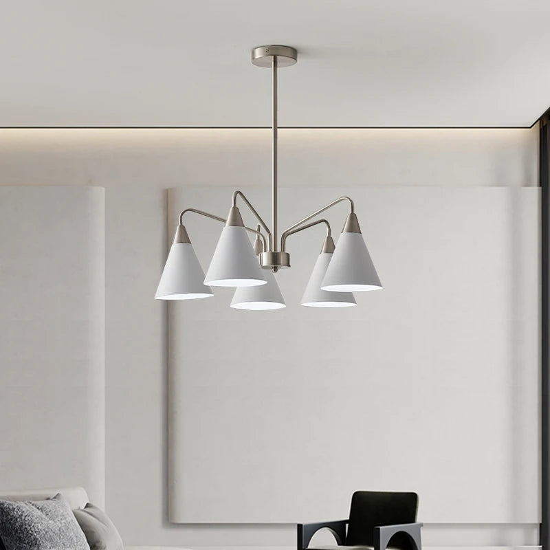 Medieval style retro chandelier with minimalist iron design