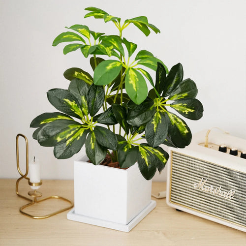 Artificial tropical monstera plant with decorative leaves for interiors - vue 3 sur 8