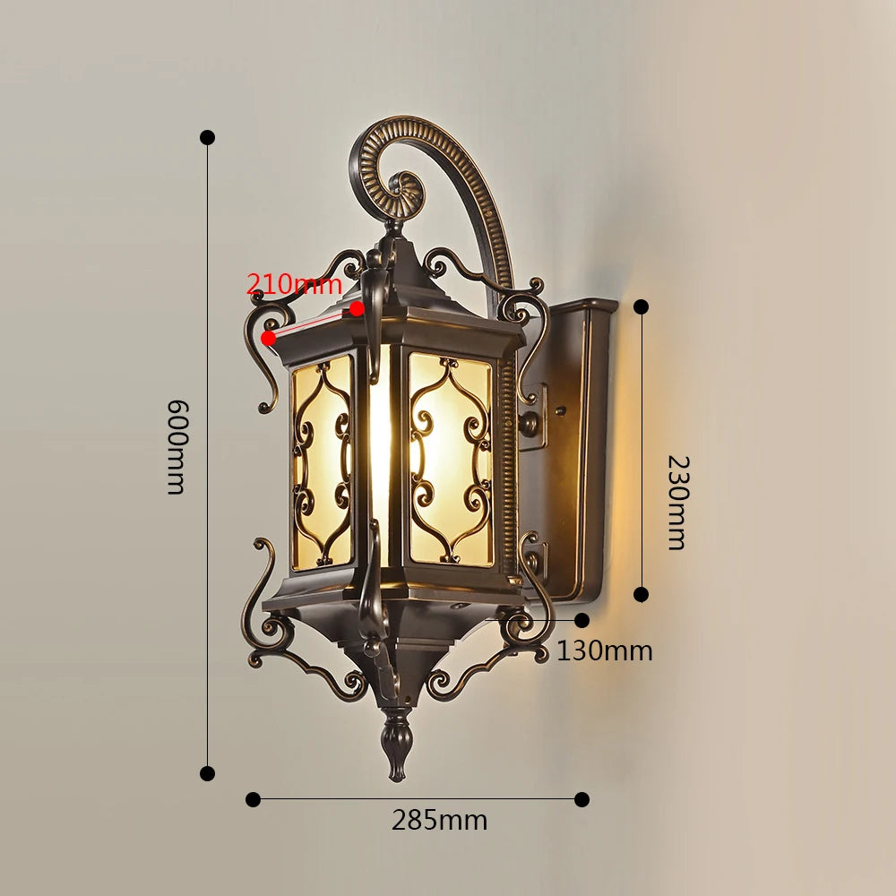 Retro outdoor wall light for garden and patio - vue 9 sur 10