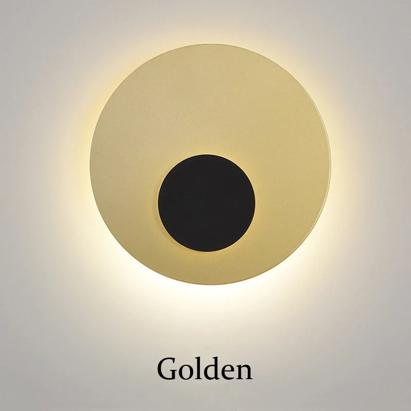 Decorative nordic style golden moon LED wall light - vue 8 sur 8