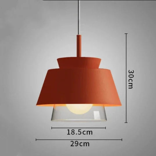 Nordic style glass and iron pendant light for decorative interiors - vue 8 sur 13