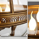 Retro spherical chandelier in iron and glossy glass