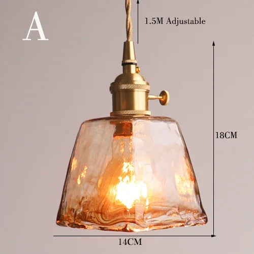 Nordic retro glass chandelier for café and restaurant - vue 10 sur 10