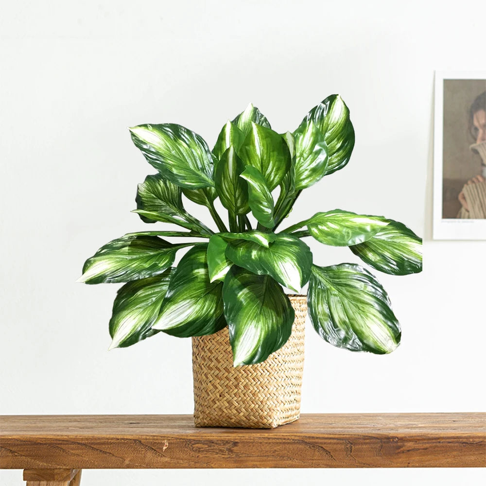 Artificial tropical monstera and hosta plant for indoor and outdoor decoration