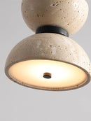 Japanese wabi-sabi style travertine bedside lamp modern decor