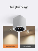 Mini anti-glare surface mounted LED projector for indoor use