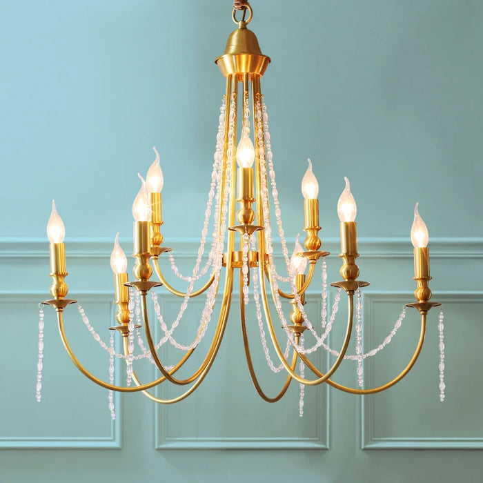 Modern brass chandelier for stylish indoor lighting
