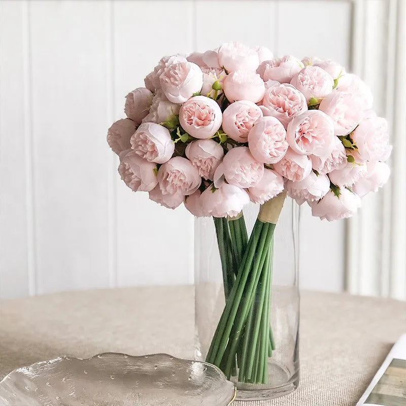 27 Artificial Peony Heads for Wedding Decorations and DIY