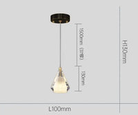 Vintage copper diamond crystal chandelier for indoor lighting