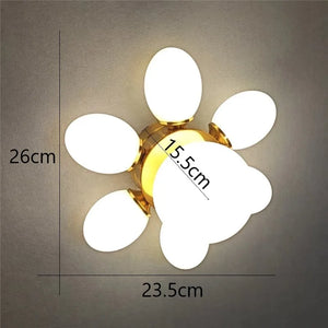 Modern glass ceiling light for decorative indoor lighting
