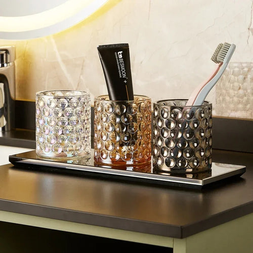 glass mouthwash cup bathroom accessories - vue 7 sur 13