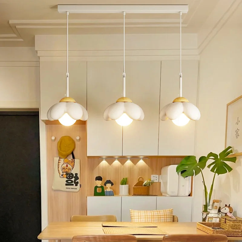 Romantic flower pendant light for children's interior decor
