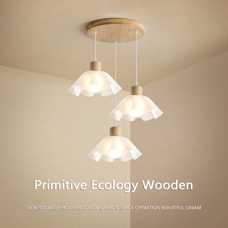 Wooden pendant chandelier for modern decor and inviting ambience