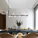 Modern linear chandelier for interior decor and dining table