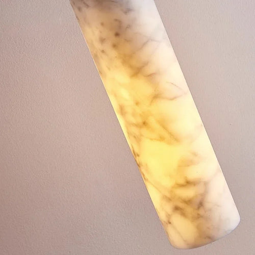 Wabi-sabi natural marble chandelier for designer hotels - vue 7 sur 10