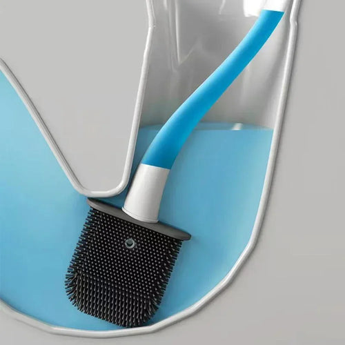 Goose Shape Toilet Brush - Wall-Mounted Corner Cleaner, Refillable Detergent, Funny Silicone TPR Brush, Bathroom Decor Accessory - vue 5 sur 7