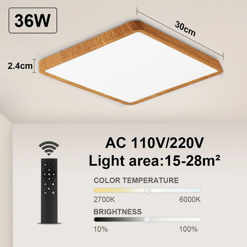 Tuya smart LED ceiling light with app and voice control, Alexa and Google compatible, remote control for living room and bedroom - vue 9 sur 22