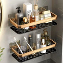 luxury rustproof wall shelves for bathroom accessories